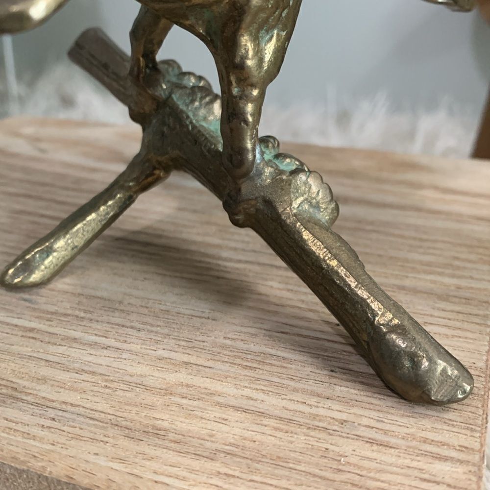 MCM Style Brass‎ Eagle On Branch Figure Made In Korea Vintage - Picture 8 of 17